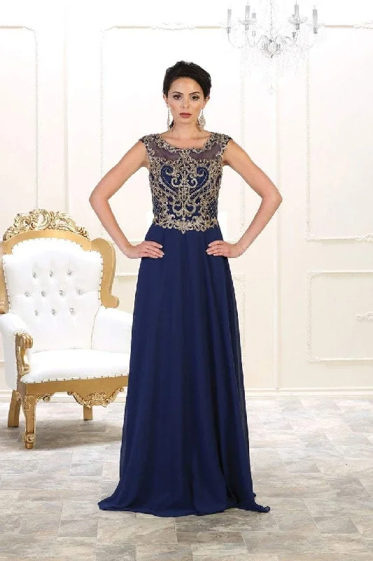 Markdowns May Queen Embroidered Illusion Jewel A-line Dress MQ1513 - 1 pc Dusty-Rose in Size 8 Available Markdowns May Queen Embroidered Illusion Jewel A-line Dress MQ1513 - 1 pc Dusty-Rose in Size 8 Available