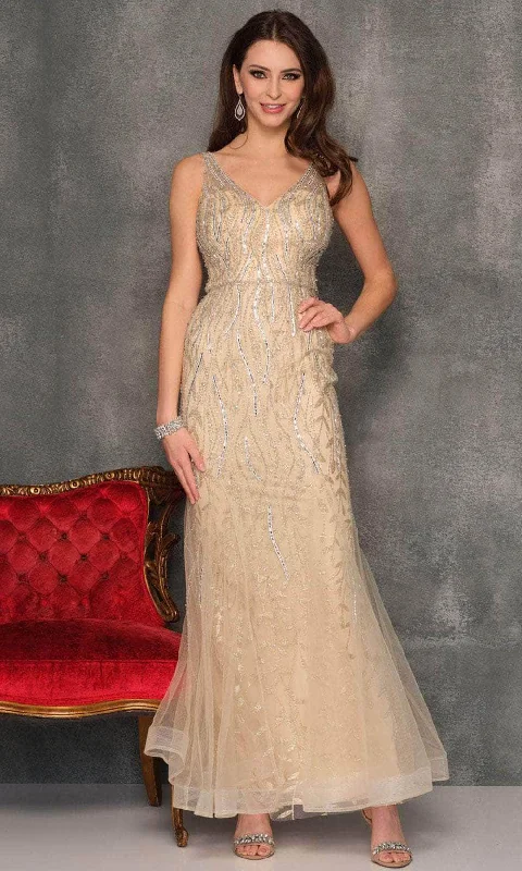 Fantastic Offers Dave & Johnny 10695 - Illusion V-Back Embellished Prom Gown