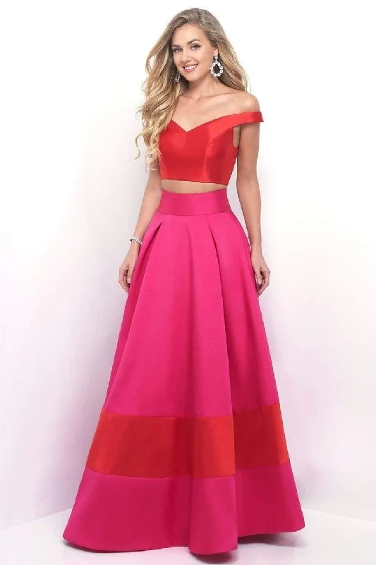 Low Prices Blush by Alexia Designs - 5620 Vibrant Off-Shoulder Sleek A-Line Gown