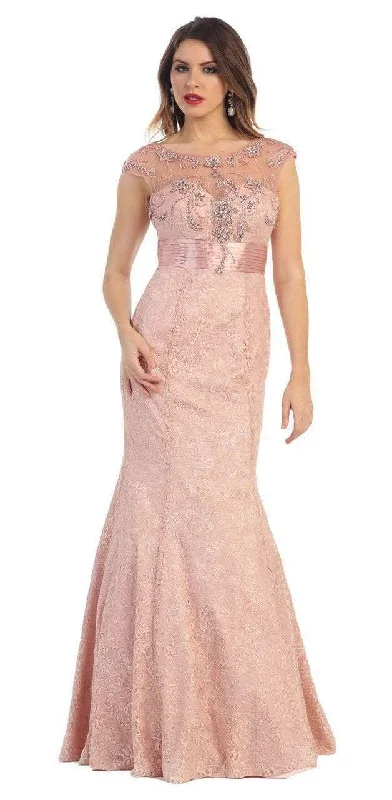 TIME-Limited Offer May Queen Bridal - Stunning Embroidered Cap Sleeved Illusion Mermaid Dress MQ1228 TIME-Limited Offer May Queen Bridal - Stunning Embroidered Cap Sleeved Illusion Mermaid Dress MQ1228