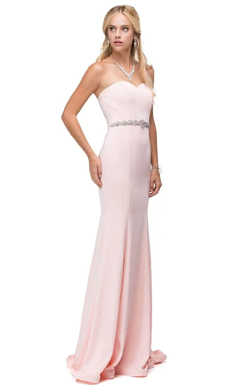 One-DAY Sale Dancing Queen Strapless Sweetheart Beaded Dress 9720 - 1 Pc. Blush in size Extra Small Available