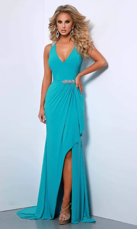 Limited Time Johnathan Kayne - 2432 V-neck Ruffle Skirt Gown