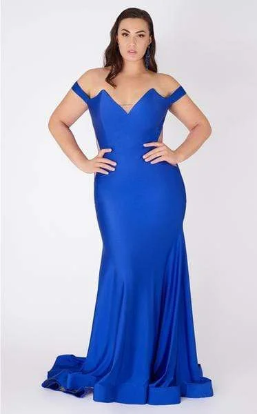Best Deals MNM COUTURE - Tapered V Neck Mermaid Gown L0044 - 1 pc Red In Size L Available Best Deals MNM COUTURE - Tapered V Neck Mermaid Gown L0044 - 1 pc Red In Size L Available