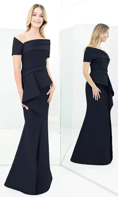 Final Markdown Alexander by Daymor - One Shoulder Ruffled Peplum Mermaid Gown 1361 Final Markdown Alexander by Daymor - One Shoulder Ruffled Peplum Mermaid Gown 1361