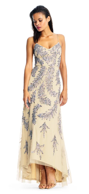 Final Clearance Aidan Mattox - MD1E202204 Embellished V-neck High Low  Dress