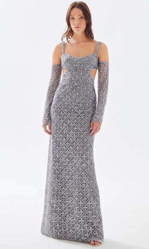 Fantastic Offers Tarik Ediz 52128 - Beaded Cutout Prom Dress