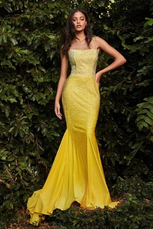 New Deals Cinderella Divine CD0179B - Rhinestone Fitted Long Gown