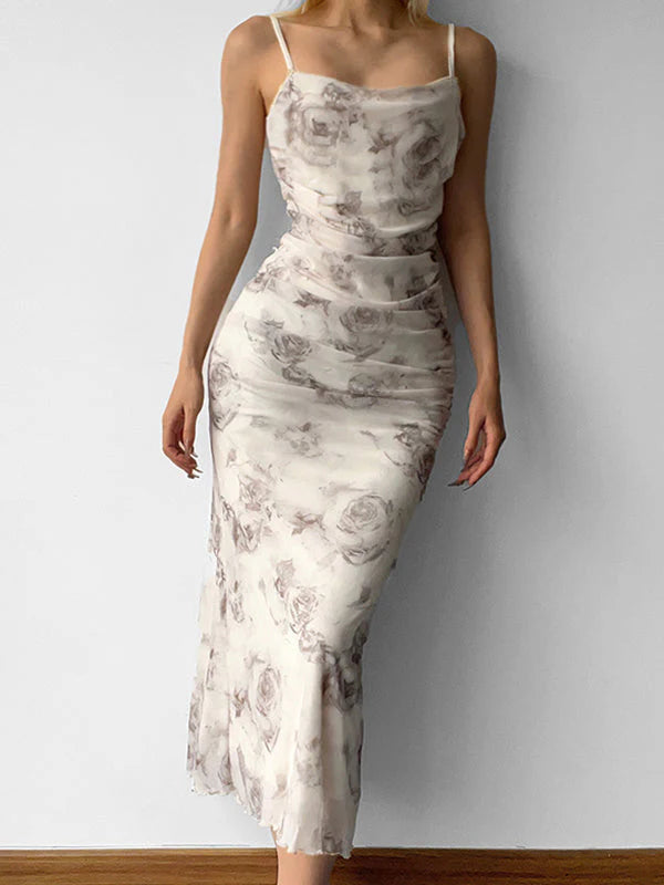 Daily Deals Back Slit Velvet Trendy Halter Maxi Dress