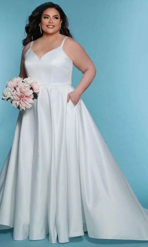 Instant Savings Sydney's Closet Bridal SC5313 - Satin Sleeveless Bridal Gown