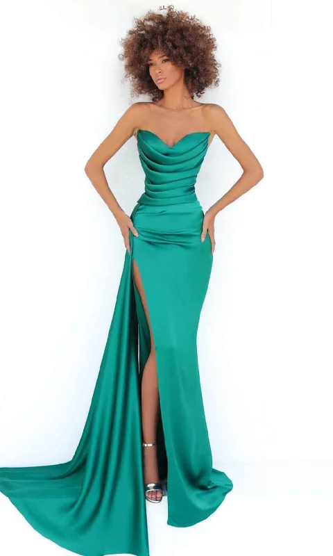 Mega Sale Tarik Ediz 51144 - Cowl Bodice Evening Gown