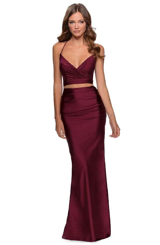 Year-End Sale La Femme - Two Piece Strappy Back Sheath Dress 28473SC - 1 pc Dark Berry In Size 0 Available Year-End Sale La Femme - Two Piece Strappy Back Sheath Dress 28473SC - 1 pc Dark Berry In Size 0 Available