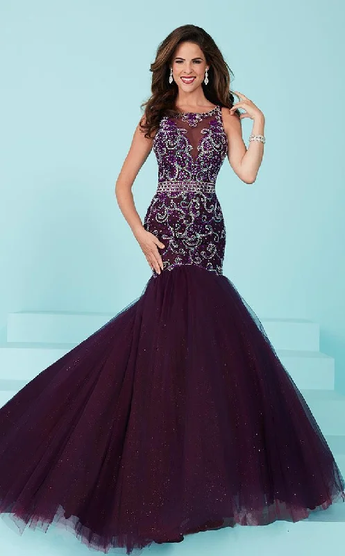 Exclusive Preview Tiffany Homecoming Sheer Embellished Mermaid Gown 16218