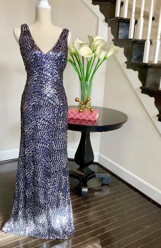 Major Savings Other Laundry by Shelli Segal Sequin V-neck Gown