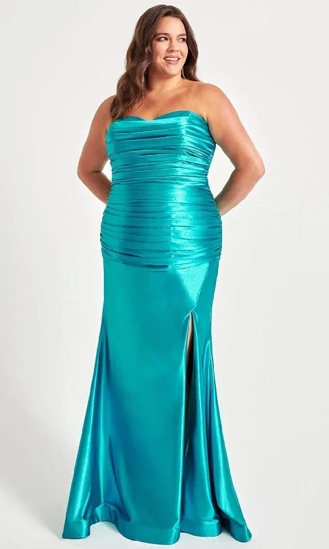 Deal of the Day Faviana 9545 - Pleated Bodice Strapless Prom Gown