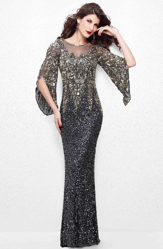 Deal Dash Primavera Couture - Batwing Sleeves Sequined Gown 1424