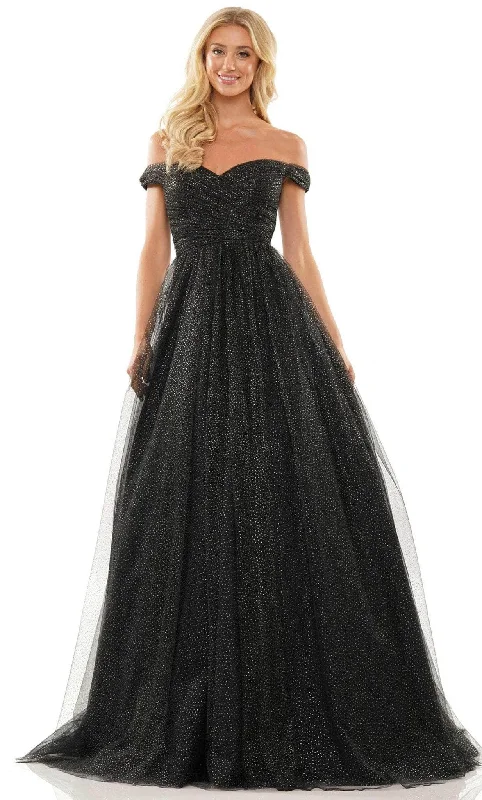 Super Deal Colors Dress 2888 - Off-Shoulder Sweetheart Neck Ballgown