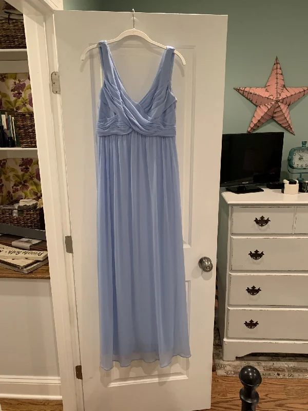 Deal Alert David's Bridal Long mesh dress with cowl back detail