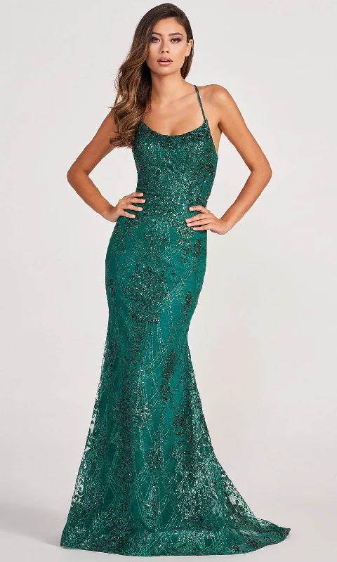 Special Discount Colette for Mon Cheri CL2031 - Scoop Neck Sequined Trumpet Dress