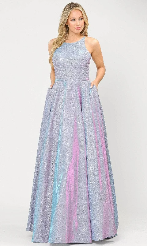 Price Meltdown Poly USA 8436 - Sleeveless A-Line Glitter Dress