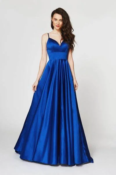 Exclusive Savings Angela & Alison - Low Open V-Back Sleek A-Line Gown 82070 - 1 pc Hot Red In Size 10 Available