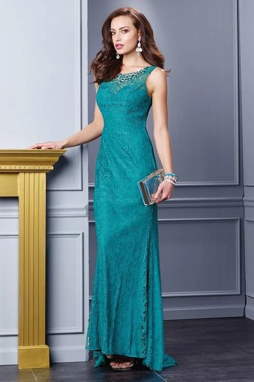 Midnight Sale Alyce Paris Deep Scoop Back Sleeveless Lace Evening Gown 29757 - 1 pc Teal In Size 14 Available Midnight Sale Alyce Paris Deep Scoop Back Sleeveless Lace Evening Gown 29757 - 1 pc Teal In Size 14 Available