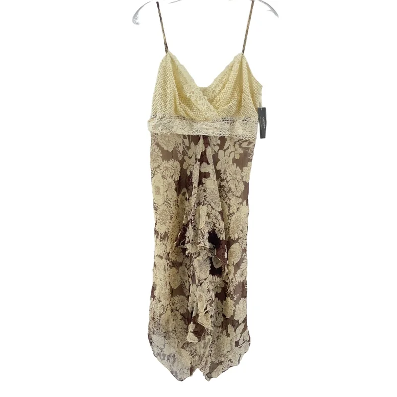 Value Deals Women's Nicole Miller Sundress L Size 6 Brown Knee Length Polyester NWT