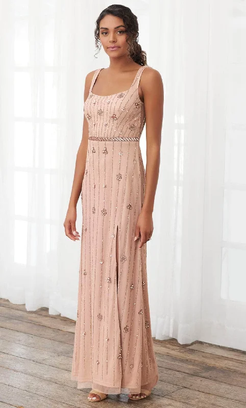 Best Seller Adrianna Papell Platinum 40394 - Embellished Square Neck Gown