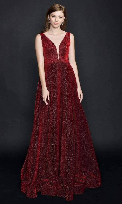New Markdowns Nina Canacci - 5208 Glittering Sleeveless A-Line Gown