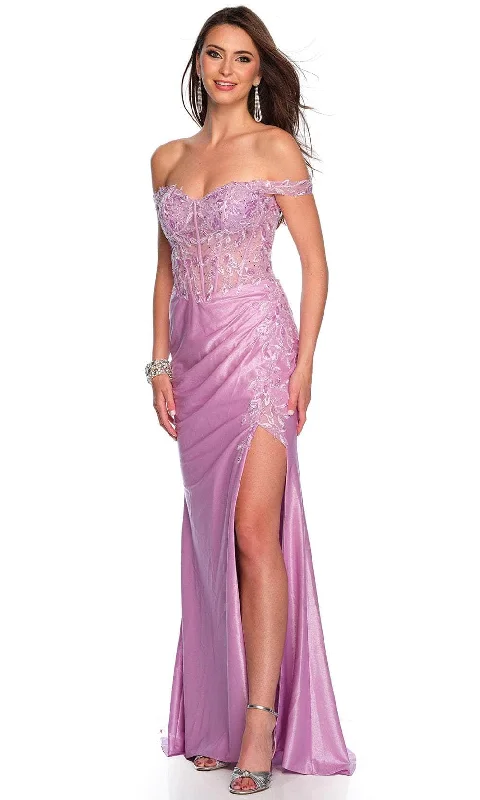 Great Deals Dave & Johnny 11240 - Off Shoulder Embroidered Corset Prom Gown