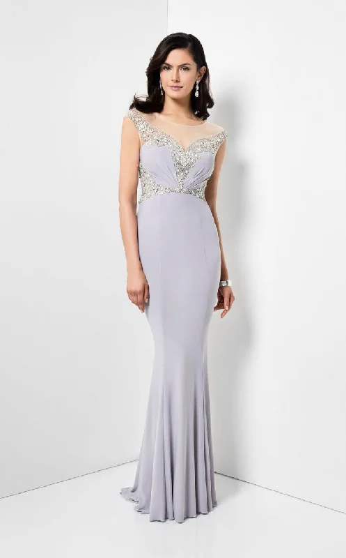 Daily Specials Terani Couture 1711M3381 Cap Sleeve Illusion Sweetheart Gown