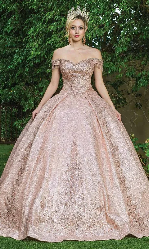 Price Slash Dancing Queen - 1654 Bow Back Shimmering Ballgown