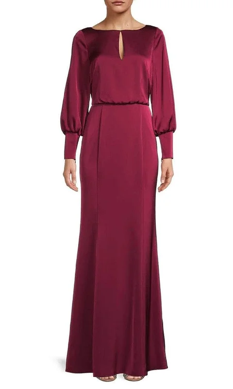 Price Drop Alert Aidan Mattox MD1E207413 - Long Sleeve Blouson Satin Dress