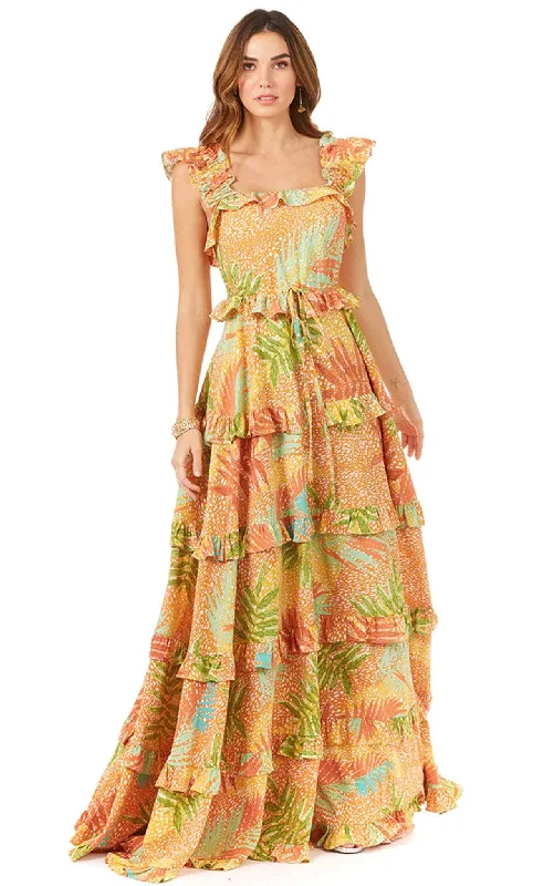 Reduced Prices Lara Dresses 29280 - Tiered Floral Maxi Dress