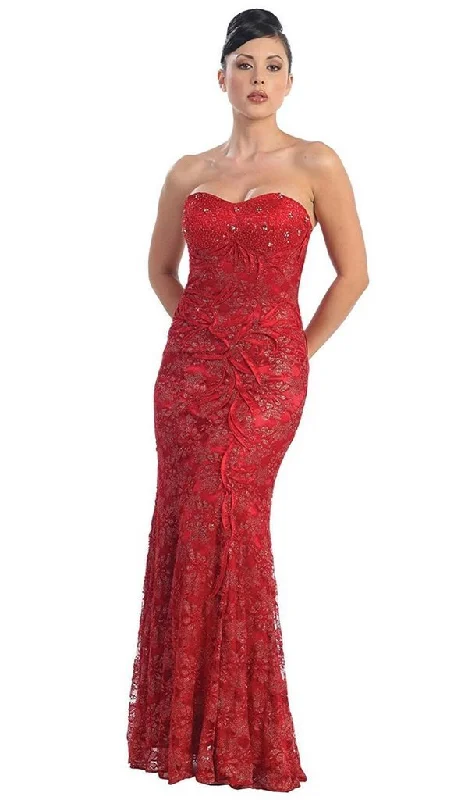 Reduced Prices May Queen - Sweetheart Sequined Lace Applique Dress MQ540 - 1 pc Red In Size 18 Available Reduced Prices May Queen - Sweetheart Sequined Lace Applique Dress MQ540 - 1 pc Red In Size 18 Available