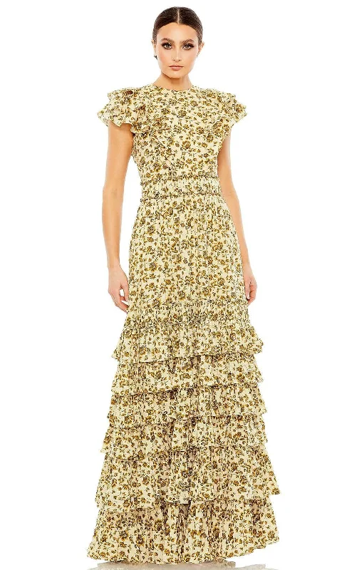 Get It Before It’s Gone Mac Duggal 8024 - Ruffled Sleeves Formal Gown