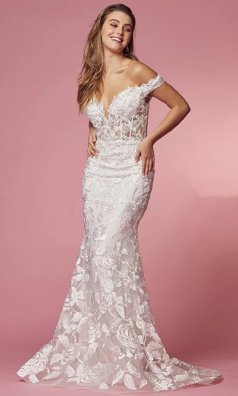 Today's Special Nox Anabel Bridal C439W - Sheer Corset Bridal Dress