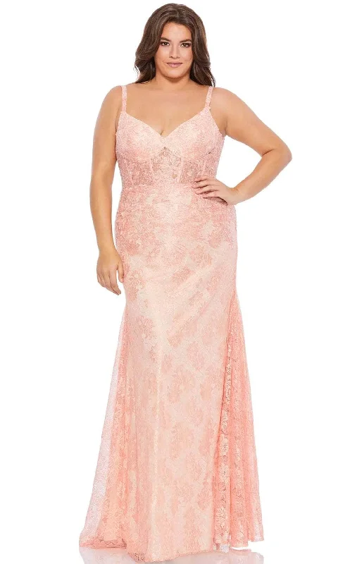Factory Direct Sale Mac Duggal 49325 - Lace-Crafted Corset Sheath Gown