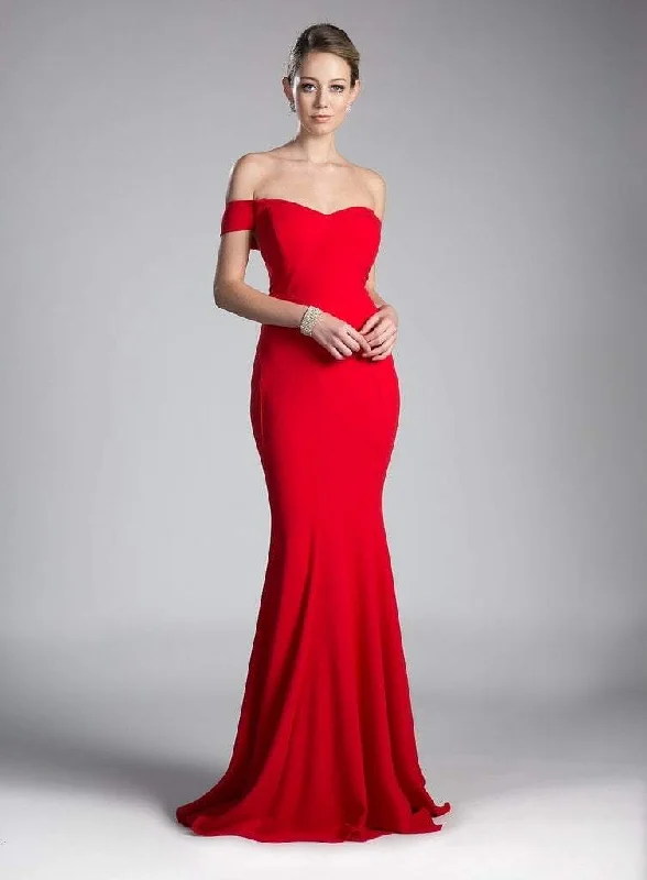 Special Price Cinderella Divine - CD711 Off-Shoulder Jersey Sheath Long Dress - 1 pc Red In Size 2X Available Special Price Cinderella Divine - CD711 Off-Shoulder Jersey Sheath Long Dress - 1 pc Red In Size 2X Available