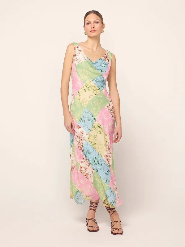Price Reduction Araminta Patched Toile De Jouy Dress