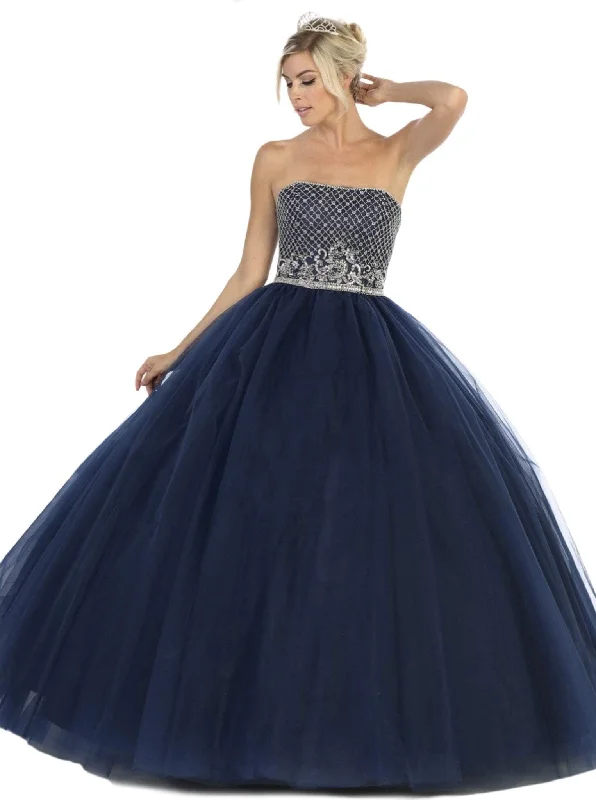 Deep Discounts May Queen - LK114 Strapless Embellished Ballgown