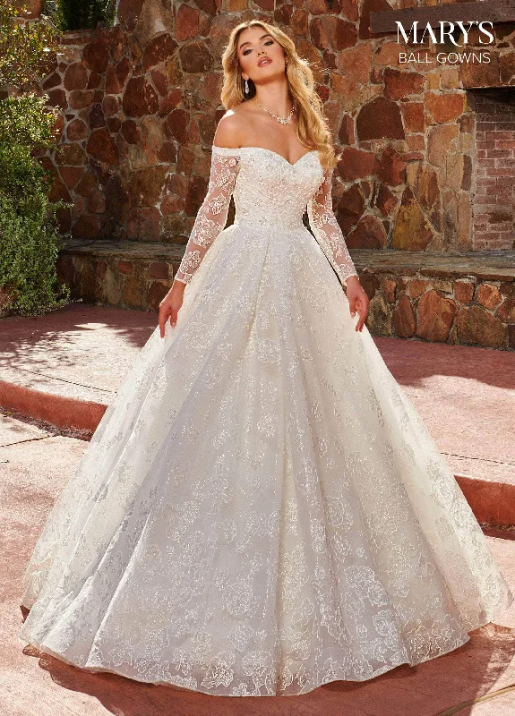 Super Sale Mary's Bridal MB6110 - Off-shoulder Sweetheart Neck Wedding Gown