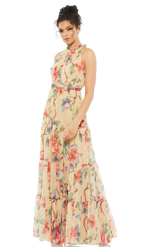 Fantastic Deals Ieena Duggal - 70203I High Neck Floral A-Line Dress