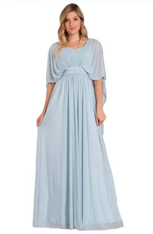 New Deals Eureka Fashion - Convertible Ruched A-line Evening Gown 9440