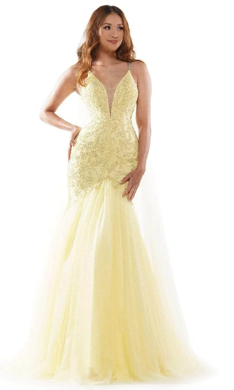 Price Drop Colors Dress - Appliqued Mermaid Prom Gown G962