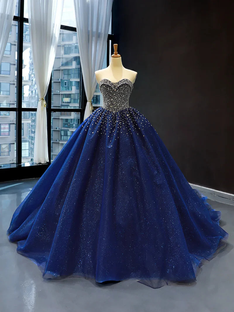 Stock Clearance Princess Dress Sequined Quinceanera Dresses Ball Gown Dresses