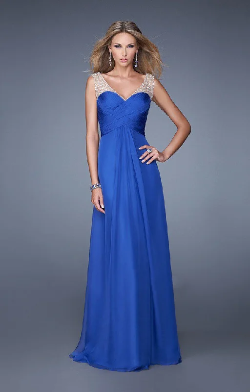 Online Specials La Femme Sleeveless Sweetheart Dress in Royal Blue 20962