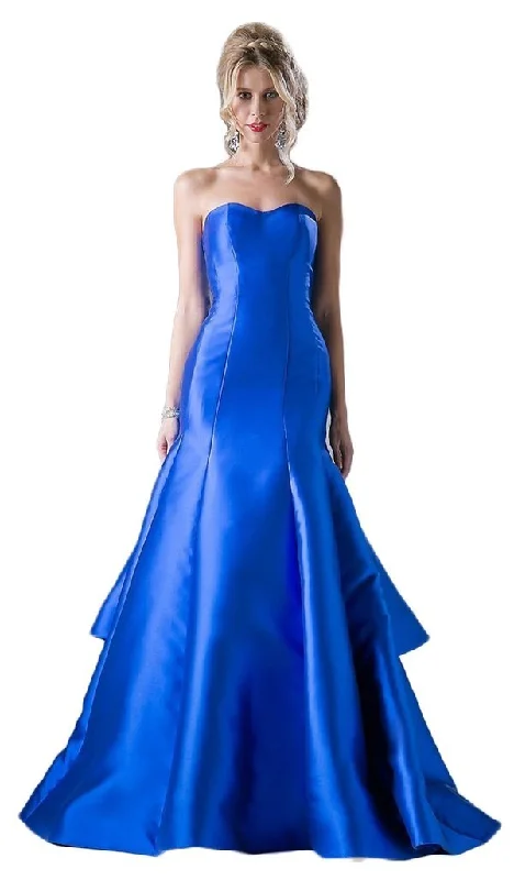 Steals and Deals Cinderella Divine - 13355 Strapless Sweetheart Bodice Layered Trumpet Dress - 1 pc Royal In Size 14 Available Steals and Deals Cinderella Divine - 13355 Strapless Sweetheart Bodice Layered Trumpet Dress - 1 pc Royal In Size 14 Available