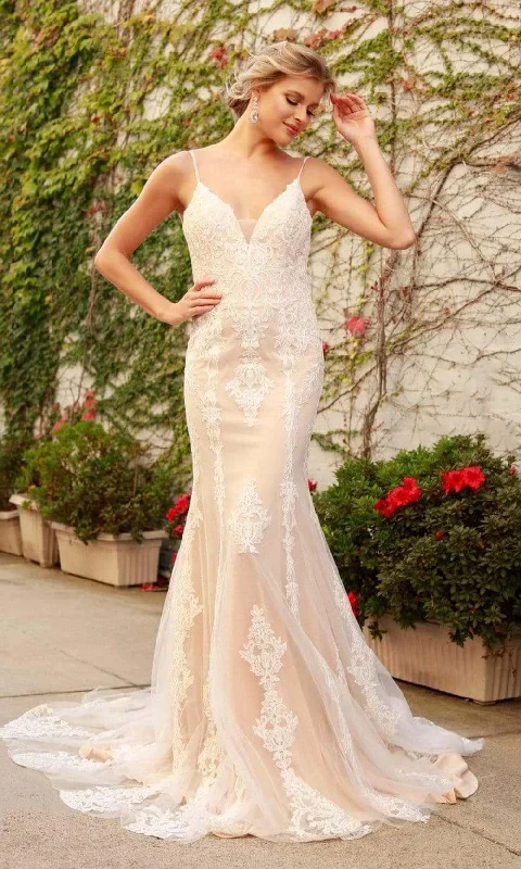 Price Slash Nox Anabel - H494 Spaghetti Strapped Embroidered Gown