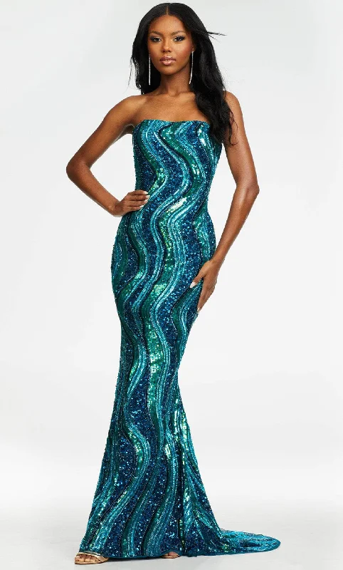 Best Deals Ashley Lauren 11161 - Wavy Sequined Prom Dress