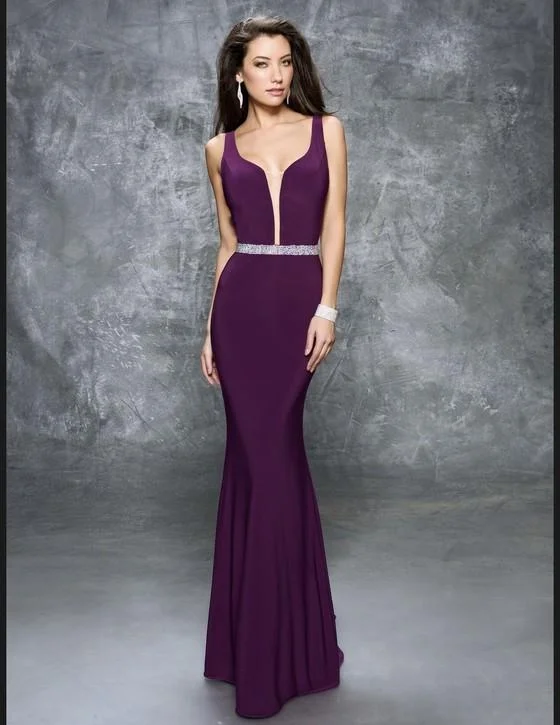 Factory Direct Sale Nina Canacci 7230 V-neck Jersey Dress